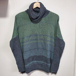 PERUVIAN CONNECTION Pima Cotton Knit Turtleneck Sweater Oversized Women's XS/S
